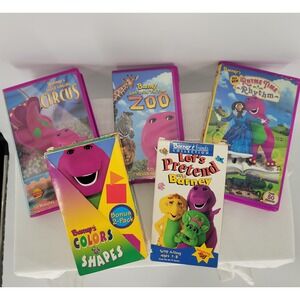 Barney & Friends VHS Tape Lot (6 Tapes) Vintage